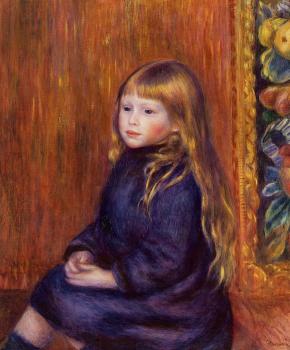 皮埃爾 奧古斯特 雷諾阿 Seated Child in a Blue Dress 皮埃爾 奧古斯特 雷諾阿 Seated Child in a Blue Dress